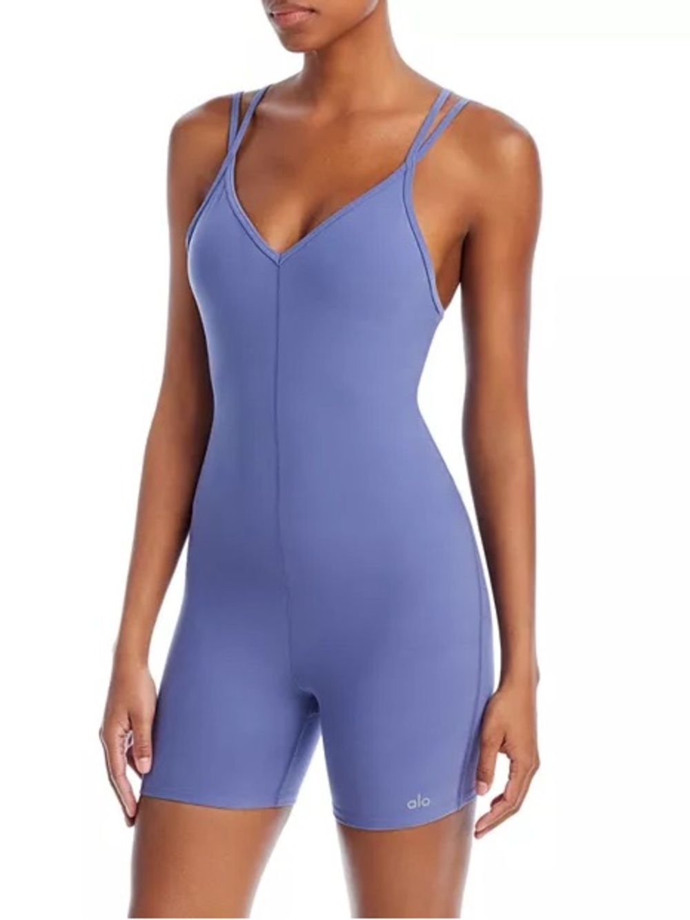 NWOT Alo Yoga Alosoft Suns Out Romper Blue Size L